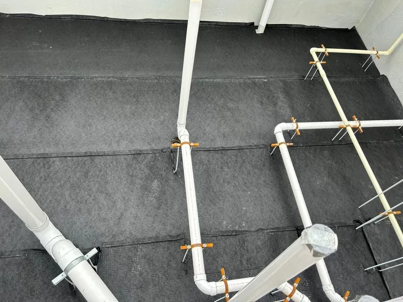 Waterproofing membrane installation around mechanical penetrations